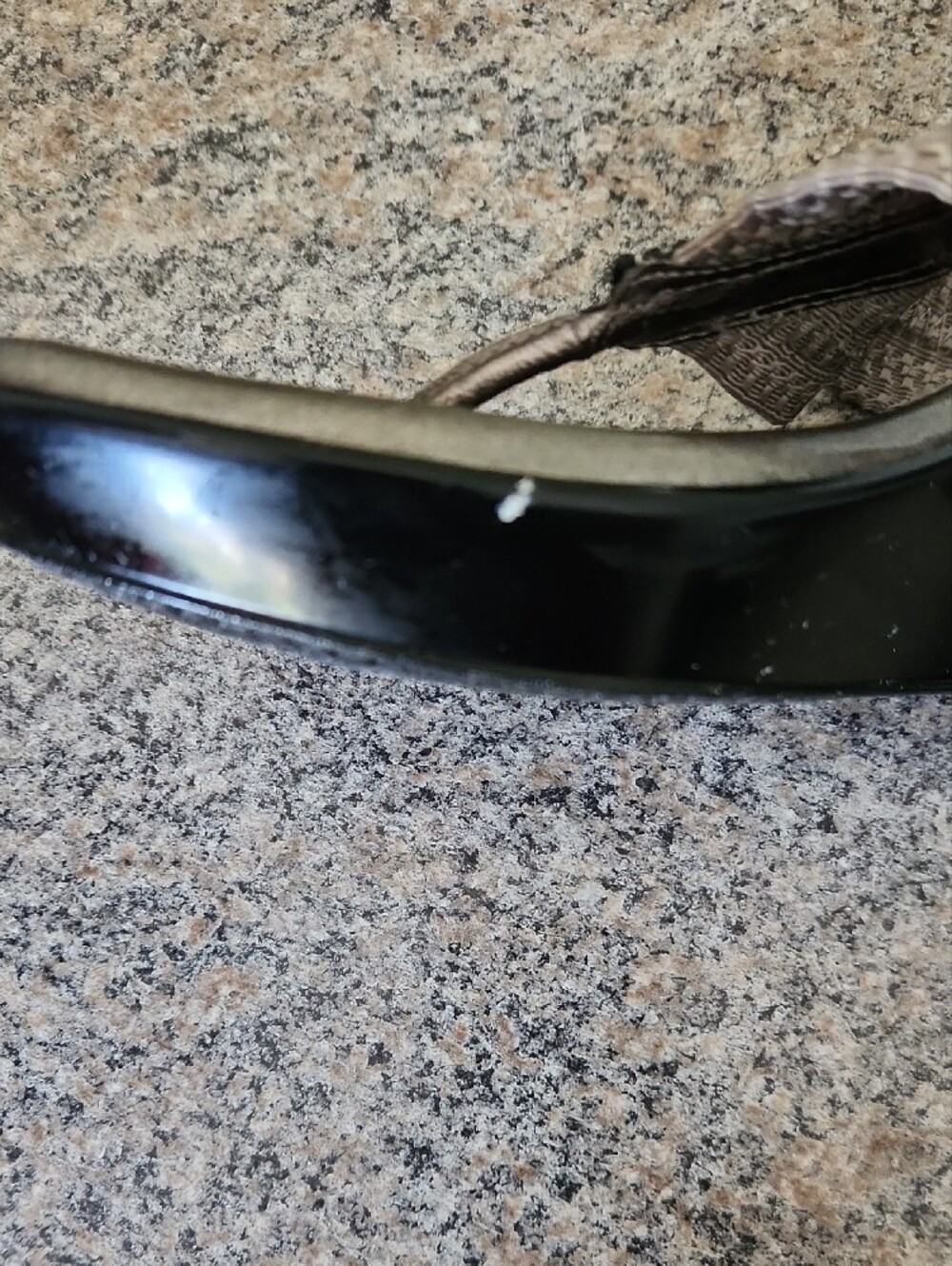 White Mountain Gray‎ Rhinestone Wedge Thong Sandals Size 7.5 - Picture 9 of 10